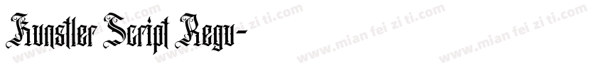 Kunstler Script Regu字体转换